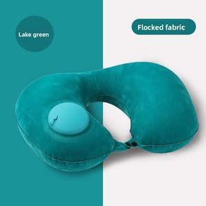 Tragbares Werks lager U-förmiges aufblasbares Reise kissen Automatisches aufblasbares TPU-Nacken kissen mit Luftfüllung - Product Image 6