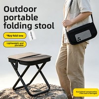 Chaise de jardin pliable portable et compacte en acier au carbone et tissu Oxford, style sac à main, pour mobilier d'extérieur, camping, voyage, montagne