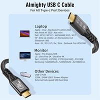 Câble USB-C à USB-C 100W PD3.0 20Gbps USB3.2 Gen2x2 4K @ 60Hz vidéo pour MacBook/Switch/PS5/téléphone/Docks/moniteur