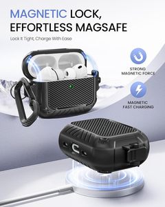 Funda MOBOSI para <span class=keywords><strong>AirPods</strong></span> <span class=keywords><strong>Pro</strong></span> 3, Compatible con la 3ª Generación [Kit de Limpieza con Llavero <span class=keywords><strong>MagSafe</strong></span>], Carcasa Rígida a Prueba de Golpes y Agua - Product Image 2