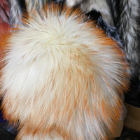Pompon en fourrure de raton laveur véritable, moelleux, pas cher, taille personnalisée 15 cm, couleurs arc-en-ciel, pompons en fourrure de raton laveur pour chapeaux