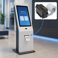 Imprimante thermique de tickets Cashino KP-628E 58 mm pour kiosque, avec coupe automatique, USB, RS232, imprimante intégrée pour machine de distribution de numéros de file d'attente