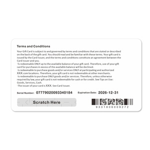 Top-Up Gift Card Double-Sided Digital Printing with <b>Gloss</b> Lamination Sample Design Custom Recharge for Shopping - Product Image 3
