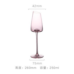 Copas de Vino de Cristal Rosa con Diseño de Flamenco Elegante para Champán, con Base Cóncava Inclinada y Forma de Cáliz - Product Image 4