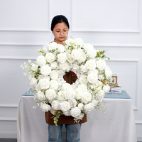 Couronnes et plantes artificielles décoratives de 60 cm pour mariage, boules de fleurs, centres de table pour la décoration de mariage