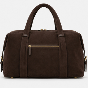 Suede Travel Duffle Bag Large Capacity Weekender Bag Soft Overnight Carry Bag For Business Travel Daily Use - Product Image 3