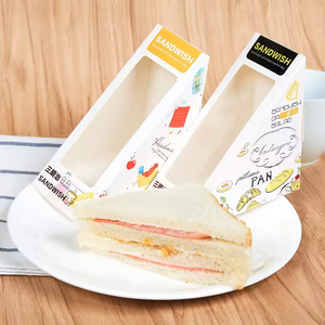 Boîtes à sandwich jetables écologiques SGP Emballage de petit déjeuner à chaud fabriqué avec du papier kraft recyclé Stratification UV brillante - Product Image 3