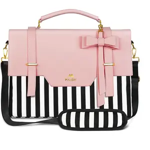 New Arrival Pink Office Travelling Briefcase For Women Designer Multi-Compartment Women Laptop Bag