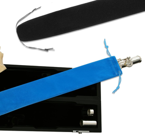 Paquete <span class=keywords><strong>de</strong></span> 10 Bolsas <span class=keywords><strong>de</strong></span> Almacenamiento para Flauta <span class=keywords><strong>de</strong></span> Gamuza, Bolsitas <span class=keywords><strong>de</strong></span> Terciopelo con Cordón (5 Negras + 5 Azules) 14.5 X 2.3 Pulgadas, Estuche Suave para Flauta - Product Image 4