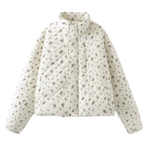 Kippo Luxe Femme Floral Épais Full-print Automne-hiver Rembourrage ample et chaud Coupe-vent Col montant <span class=keywords><strong>Manteau</strong></span> - Product Image 1