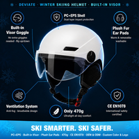 Casques de ski personnalisés OEM pour snowboard, patinage sur glace, boxe, certifiés CE EN1078, lunettes de sport d'hiver, vente en gros