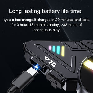 Gran oferta de auriculares para motocicleta, intercomunicador Bt con casco de Radio Fm, auriculares Bt 5,3, auriculares impermeables para exteriores - Product Image 2