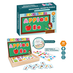 Juguetes Educativos para Niños con Temática de Palabras y Expresiones, Rompecabezas Magnéticos de Letras DIY - Product Image 3