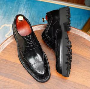 Chaussures Oxford en cuir pour homme, chaussures habillées en cuir pour homme, chaussures en cuir de crocodile marron pour homme, chaussures pas chères pour homme - Product Image 2