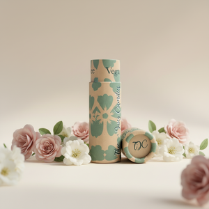 Tube de baume à lèvres compostable en papier, conteneur à poussoir, matériaux recyclés biodégradables, emballage kraft, boîte écologique, quadricolore - Product Image 3