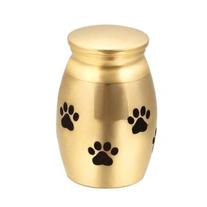 40*30mm 로즈골드 스테인리스 스틸 고양이 & 강아지 유골함 추모용 유골함 발자국 애완동물 화장 유골함 - Product Image 5