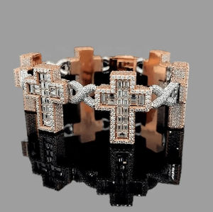 Minimal 925 Sterling Silver Cuban Link Bracelet Lab Grown Moissanite Diamond Premium Finish Jewelry - Product Image 2