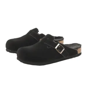 Überraschungspreis Winter kostenloses Muster verfügbar Kind Led Croc-Schwarzpelz Eva-Sandalen Clogs-Schuhe Winterpelz innen Eva-Sandalen