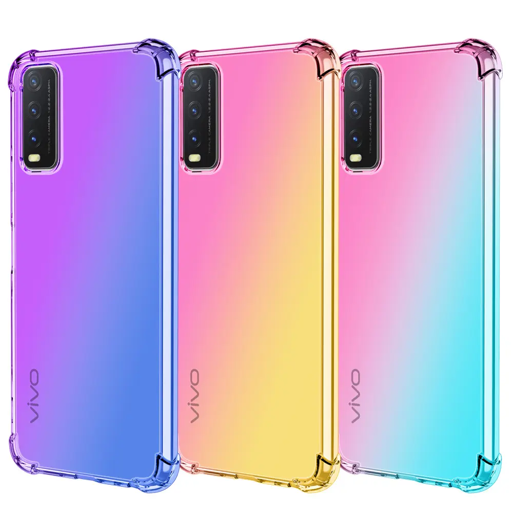 Gradient Phone Case hot selling For Vivo Y20 Y20I Y20A Y11S case for iPhone case tpu Mobile Phone bags For Vivo Y70S Y51S