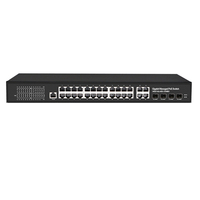 24X10/100/1000Mbps LAN PoE + Port Plus 4X10Gbps Fibre SFP + L2 L3 Géré 10G Ethernet Commutateur PoE