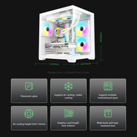 Boîtier d'ordinateur de jeu directement de l'usine, ATX, MicroATX/ITX, 0,45 mm SPCC + verre trempé, support pour radiateur 240 mm, USB 3.0, GPU max. 330 mm