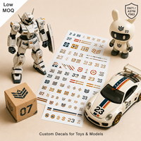 Autocollants personnalisés pour toboggans aquatiques, kits de modélisme, figurines en PVC et ABS, encre écologique, couleurs assorties or et argent, faible MOQ