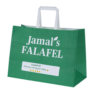 Bolsas de Papel Kraft Personalizadas para Comida para Llevar, Bolsas de Papel Coloridas con Asa - Product Image 6
