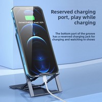 Support de bureau pliable multifonctionnel universel promotionnel en ABS léger pour téléphone et tablette, avec logo personnalisé, idéal pour les paresseux