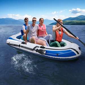 Kayak Inflable de PVC Ecológico para 2/3/4 Personas, Bote de Pesca y Rafting con Fondo Reforzado, Certificado GPSR, para Lagos y Ríos - Product Image 1