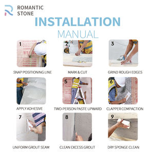 Revêtement mural flexible en dalles de pierre de style moderne et luxueux, en pierre calcaire écologique, pour chambres, grands centres commerciaux, villas, hôtels et intérieurs commerciaux - Product Image 5