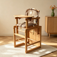 En stock, chaise haute pour bébé en bois moderne multifonctionnelle 3 en 1 réglable pour la cuisine avec ceinture de sécurité