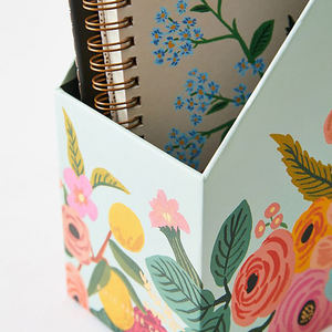 לוגו מותאם אישית הדפסת קרטון נייר משרד שולחן Folio קובץ ארגונית מחזיק מגזין עם תווית מדף - Product Image 5