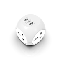 Afrique du Sud Inde Adaptateur de voyage Cube avec prise universelle USB Type a et Type C 1-4 voies 5 côtés