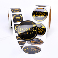 Label Vinyl Roll Perekat Sendiri Tahan Air dengan Cetak Foil Emas Kuat, Logo Custom, untuk Botol, Stoples Makanan, Cetak Offset CMYK, Hadiah & Kerajinan