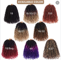 Extensions de cheveux synthétiques tressées pré-bouclées Yanky Twist de 8/10/12 pouces avec boucles, 30 mèches, pour tresses au crochet pour femmes