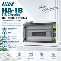 Boîtier de Combinaison/Distribution Solaire WRDZ-18 Voies avec Barres Omnibus en Cuivre Doubles, Porte Verrouillable, Protection IP65 pour Système Solaire