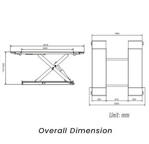 Ydraulic-elevador de coche, tijera automotriz de elevación baja de 3,5 T, 7716lb portátil - Product Image 3