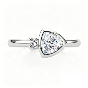 Fashion Fine Jewelry Custom 925 Sterling Silver Prong Setting Women's Romantic <b>Dainty</b> Fat Triangle Shaped Zircon Promise Style - Product Image 2