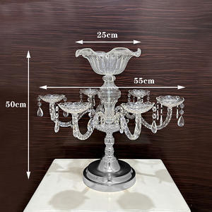 承诺新款亚克力弧形烛台艺术欧式花卉花瓶设计婚礼接待台圣诞节 - Product Image 4