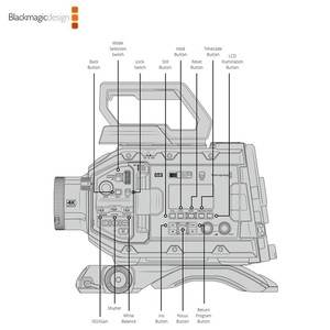 BlackMagic Design <span class=keywords><strong>Ursa</strong></span> Broadcast G2 Caméra Broadcast Grade <span class=keywords><strong>4k</strong></span> BMD Accessoire de caméra monté sur l'épaule - Product Image 5
