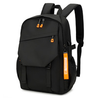 Sac d'ordinateur de voyage scolaire décontracté simple, nouveau, en nylon léger de grande capacité, couleur unie, imperméable, en polyester, fermeture à glissière
