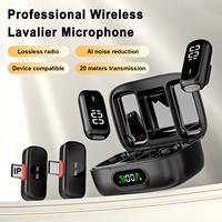 Microphone sans fil double mini-cravate S50 pour vidéo et vlog avec son clair et récepteur Type C pour streaming YouTube