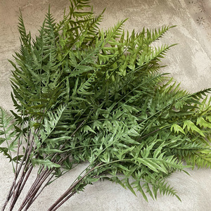 Plantes vertes artificielles en plastique souple, feuilles <span class=keywords><strong>de</strong></span> fougère alpine blanches, 1m, écologiques, pour la maison, le salon, les lieux <span class=keywords><strong>de</strong></span> mariage - Product Image 1