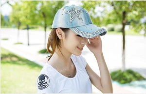 Go Party Mũ Bóng Chày Vải Denim Đau Khổ Cho Nữ Mũ Lấp Lánh Hình Trái Tim Bướm Quyến Rũ Đính Đá Đính Ngọc Trai Quần Jean Đính Đá Vương Miện Chữ Cái - Product Image 2