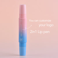 Tube de stylo correcteur double embout rotatif, tube de baume à lèvres duo 2-en-1, emballage cosmétique