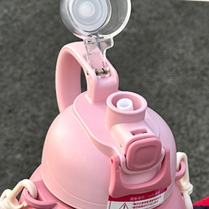 Md87ขวดน้ำพลาสติกแบบพกพา1100มล. สำหรับเด็กตุ๊กตาการ์ตูนน่ารักถ้วยฟางพลาสติกขนาดใหญ่ - Product Image 3