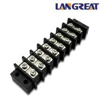 Bloc de bornes de barrière PCB à double rangée, pas de 9,5, 11,0, 14,0 mm, 20A, 30A, 600V, type à vis, pour alimentation