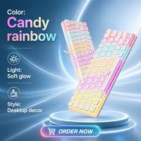 Clavier de jeu mécanique filaire OEM ODM 60% MK61P 61 touches rétroéclairé LED personnalisé pour joueurs