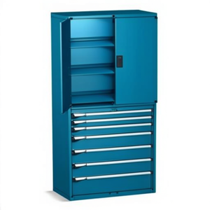 Fami <b>Tool</b> Cabinet With 7 <b>Drawers</b> L1020 P598 H2000 Dark Grey Ral7000 Master Key Comfort - Product Image 2