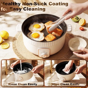 Olla Eléctrica Doméstica Antiadherente, Mini Arrocera Portátil con Tapa de Vidrio Templado y Cuerpo de Hierro Fundido - Product Image 6